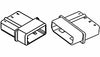 SOCKET CONNECTOR/3 pin, 250 VAC, 13 A, dual lance pins and housing. MATE-N-LOK series.,1-480726-0
