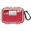 1010 Micro Case | Red with Clear Lid, Includes Rubber Liner,1010028100