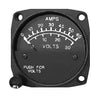 Dual Ammeter Voltmeter | 2-1/4 in, 100A, 30V, 1C4 Shunt,15-200-100