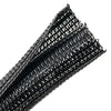 Split Wrap Braided Sleeving | 0.75in Ø, Black, 100ft Reel,170-03127