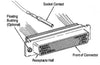 SUB-D CONNECTOR/78 pin, female, wire mounting. Cadmium plated. Includes: 78 ea. M39029/57-354 sockets and 1 ea. 204520-2 connector.,204520-2