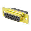AMPLIMITE HDP-20 Receptacle | Crimp, Snap-In Connector, Size 2 Shell, Size 20 Contacts, 15 Positions, Zinc Plated Steel,205205-7