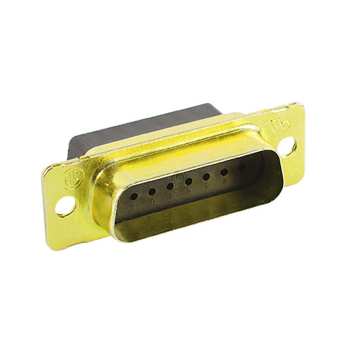 D SUB CONNECTOR/Male, 15 position, 2 row, wire mount, crimp. ROHS…,205206-9