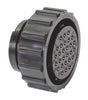 CIRCULAR CONNECTOR/Standard, female, 28 position, free hanging mount, threaded, straight angle,205839-3