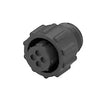 CIRCULAR CONNECTOR/Female, 4 position, free hanging mount, straight angle, threaded,206060-1