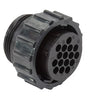 CIRCULAR CONNECTOR/16 position, female, shell size 17, free hanging mount, UL 94 V-0 flammability rating, thermoplastic material, threaded, straight angle, 15/16-20 thread size. CPC series 1.,206554-1