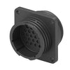 CIRCULAR CONNECTOR/24 position, male, shell size 23, panel mount, UL 94 V-0 flammability rating, thermoplastic material, threaded, straight angle, flange with mounting holes, 1 3/8-18 thread size. CPC series 1.,206838-1
