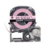 LABELWORKS PX Iron-on Fabric Tape | Black on Pink, 3/8in x 16ft 4in,209FBPPX
