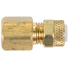 Poly-Type Brass Female Connector | Fits 1/4in Tubing, 1/8in Pipe Thread,266P04X02