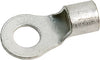 RING TERMINAL/11.11 mm stud/tab size, female, not insulated, tin plating, copper material, 9.39 mm maximum bundle diameter. For use with 2 gauge wire.,320741