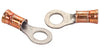 RING TERMINAL/#10 stud/tab size, crimp, female, not insulated, orange, unplated, nickel material, 20.6 mm in length. 321 series. For use with 16-14 gauge wire.,322338