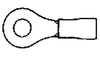 RING TERMINAL/#10 stud/tab size, crimp, female, not insulated, nickel plating, copper material. STRATO-THERM series. For use with 8 gauge wire.,323165