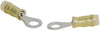 RING TERMINAL/#4 stud/tab size, female, insulated, yellow, tin plating, copper material, nylon insulation, 300 VAC. For use with 26-22 gauge wire.,323914