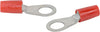 RING TERMINAL/9.53 mm stud/tab size, female, insulated, red, tin plating, copper material, nylon insulation. 324 series. For use with 8 gauge wire.,324045