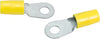 RING TERMINAL/7.94 mm stud/tab size, insulated, yellow, tin plating, copper material, nylon insulation. 324 series. For use with 4 gauge wire.,324051
