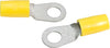 RING TERMINAL/9.53 stud/tab size, female, insulated, yellow, tin plating, copper material, nylon insulation. 324 series. For use with 4 gauge wire.,324052