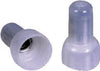 END SPLICE/#6 stud/tab size, female, insulated, clear, tin plating, copper material, nylon insulation, 300 VAC. For use with 22-10 gauge wire.,35653