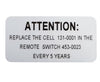 LABEL ATTN FOR 453-0023,591-0036