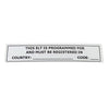 ELT Cockpit, Caution Label,591-0427
