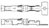 SOCKET ASSEMBLY/Type III series, Female, brass material, MATE-N-LOK series. For use with 18-14 gauge wire.,66360-1