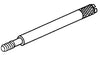 JACKSCREW/Male, 4-40 thread, stainless steel,747784-3