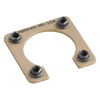 M85049 Series Flange Mount Backshell | 3/4 Perimeter, 1.034 x 1.034-inch, 0.720-inch I.D., 4-40 UNJC-3B Threads, Chemical Conversion Coated Aluminum,850499510