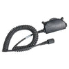 SWITCH and CABLE ASSEMBLY/Black case with large clothing clip, TJT-120 jack, military headset to civilian ICS impedance matching circuit, volume control, ICS key PTT (push-to-talk) switch, 6' coil cable with W/MS3476W10-6P type plug.,CIXAT317-
