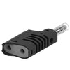 CT2015 Stacking Banana Plug | Black, 4mm, solderless screw connection, spring loaded cover,CT-2015-0