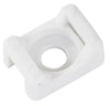 CABLE TIE MOUNT/White, .25 hole diameter, .31 max tie width, 5/16 opening. For use with 18 lb-120 lb cable ties.,CTM-4