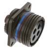 MIL-DTL-38999 Series III Connector | Wall Mount Receptacle, 4 Positions, Size 8 Sockets, Size 21 Shell,D-20WG75SN