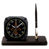 Desk Alarm Clock & Pen Set | Classic Directional Gyro Style, 3.5 Inch,DS62