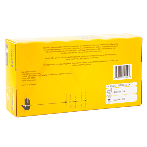 Small, 6 Mil Thickness, Black, 100 Gloves Per Box,NTRLGLVS