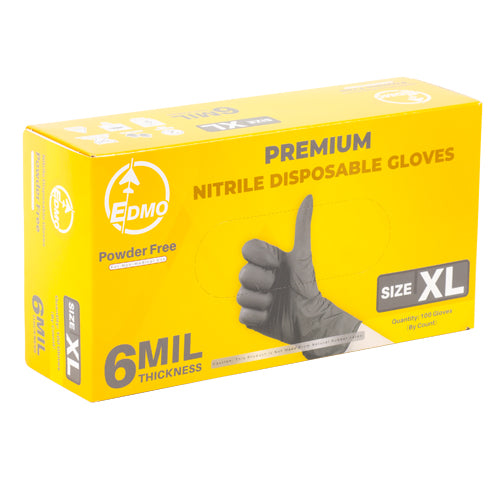 X-Large, 6 Mil Thickness, Black, 100 Gloves Per Box,NTRLGLVXL