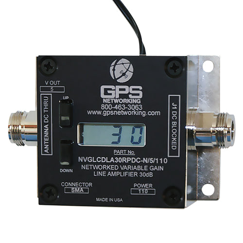 30 dB Gain with LCD, SMA connector, External Networking Power,NVGLCDLA-S