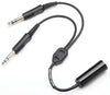 SINGLE PLUG HEADSET TO GENERAL AVIATION ADAPTER/twin plug/converts headset with single plug with two/9' cord,PA-92