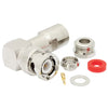 Right Angle BNC Male Connector | Crimp/Solder Attachment, 50 Ohm,PE4053