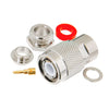 PE4154 TNC Male Connector Clamp/Solder Attactment | 1.3:1 VSWR, 1 GHz, MIL-STD-348A,PE4154
