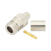 PE4191 N Female Connector Crimp/Solder Attachment | 1.35 VSWR, 1 GHz, MIL-STD-348A,PE4191