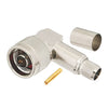 N Male Connector | Right angle, Crimp/Solder,PE4483