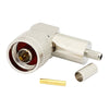 N Male Connector | Right Angle, Crimp/Solder,PE4484