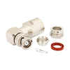 PE4727 BNC Male Right Angle Connector Clamp/Solder Attachment | Reverse Polarity, MIL-SPD-348,PE4727