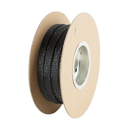 1/2in dimeter, 100ft roll, Black with White tracer,PFR3BT0100