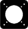 INSTRUMENT REDUCER PLATE from a Gyro to 3 1/8 diameter,Heat-treated aluminum, black anodize finish.,RP-2