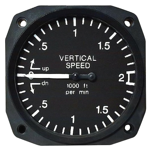 0 – 2000 ft/min, 2-1/4 in, B & W Dial Markings, TSO,T8-210-20