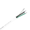 UL Triplex Round Boat Cable | 16 AWG, White/Green/Black, White Jacket | 250ft,WR16/3-250