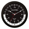 ZULUTIME™ Dual Time Clock | 14-inch, White on Black,ZT14